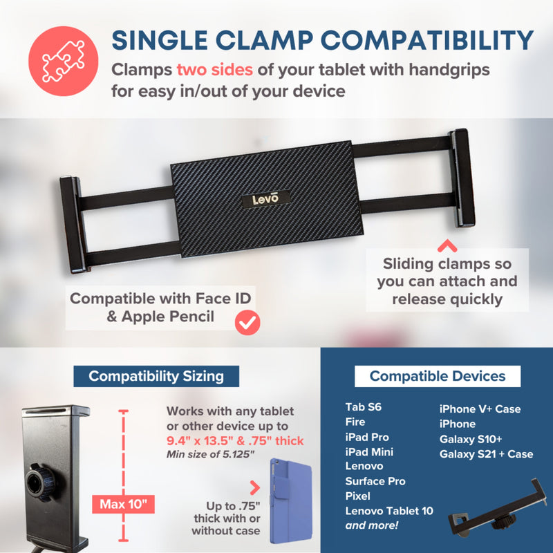 Load image into Gallery viewer, REFURBISHED LEVO Gooseneck Tablet Floor Stand WITHOUT Casters