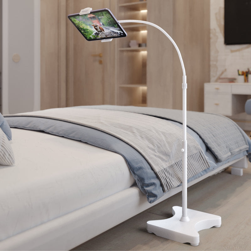 Load image into Gallery viewer, REFURBISHED LEVO Gooseneck Tablet Floor Stand WITHOUT Casters