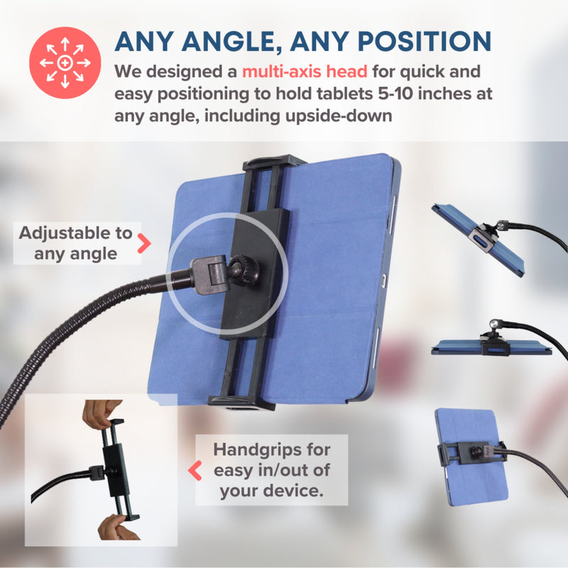 Load image into Gallery viewer, REFURBISHED LEVO Gooseneck Tablet Floor Stand WITHOUT Casters