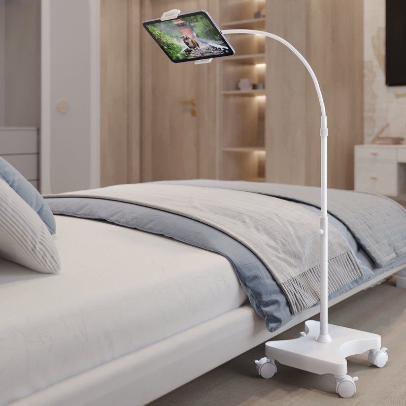 Load image into Gallery viewer, REFURBISHED - LEVO Gooseneck Tablet Floor Stand WITH Casters (Copy)