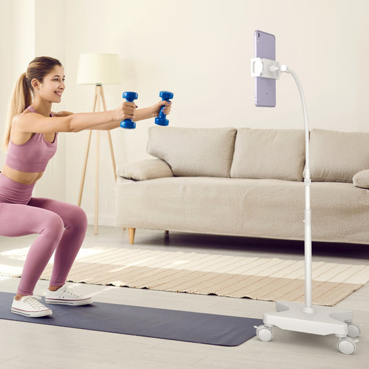 REFURBISHED - LEVO Gooseneck Tablet Floor Stand WITH Casters (Copy)