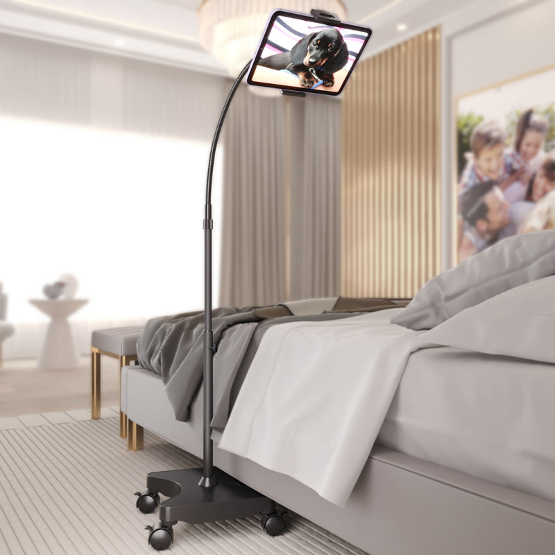 Load image into Gallery viewer, REFURBISHED - LEVO Gooseneck Tablet Floor Stand WITH Casters (Copy)