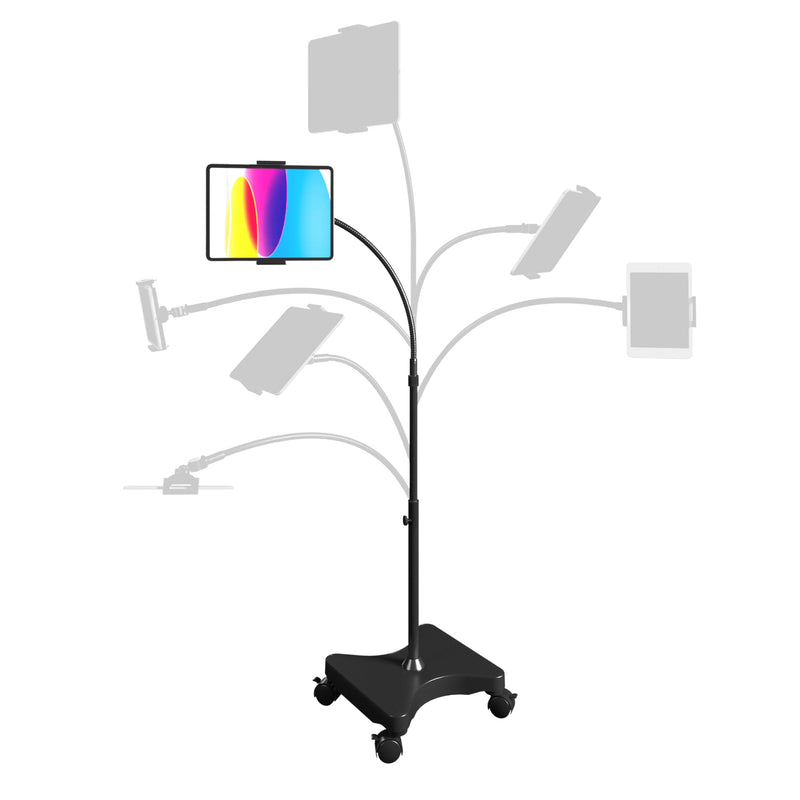 Load image into Gallery viewer, REFURBISHED - LEVO Gooseneck Tablet Floor Stand WITH Casters (Copy)