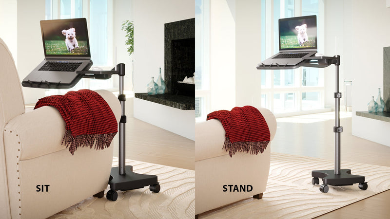 Load image into Gallery viewer, PRIOR MODEL LEVO G2 Deluxe Rolling Laptop Stand WITH Mouse Tray 22761