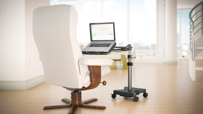 Load image into Gallery viewer, PRIOR MODEL LEVO G2 Deluxe Rolling Laptop Stand WITH Mouse Tray 22761
