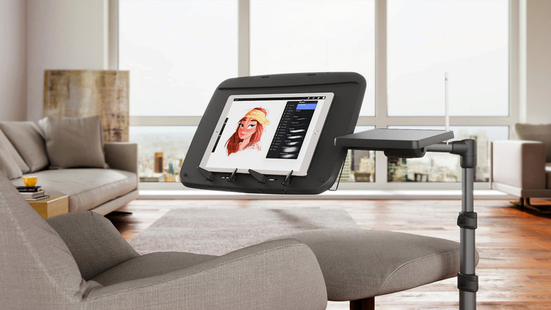 Load image into Gallery viewer, PRIOR MODEL LEVO G2 Deluxe Rolling Laptop Stand WITH Mouse Tray 22761