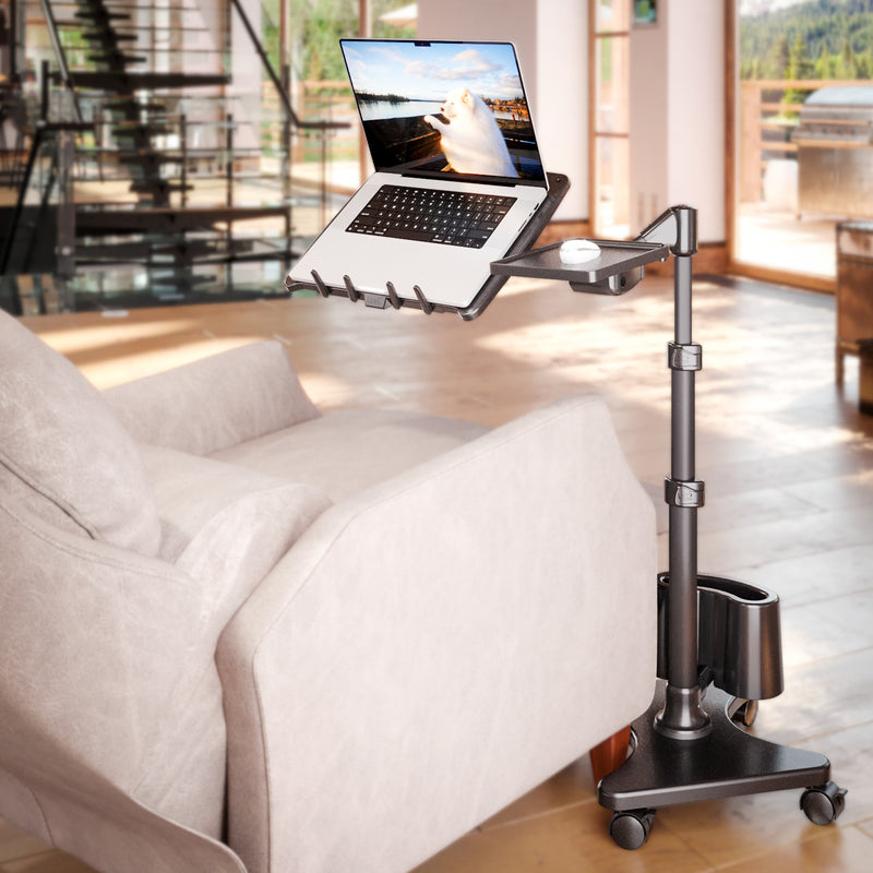 Load image into Gallery viewer, LEVO G2 Deluxe Rolling Laptop Stand WITH Mouse Tray 33801
