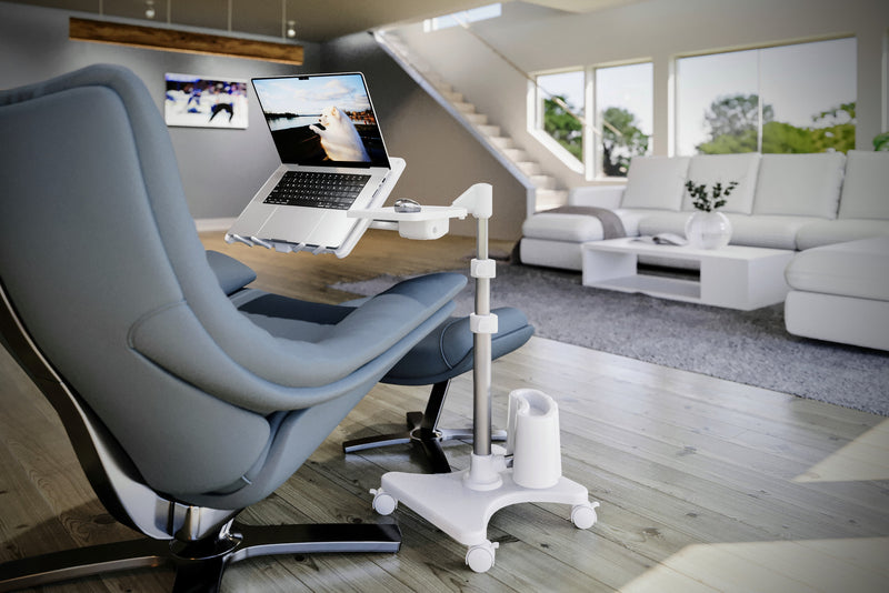 Load image into Gallery viewer, REFURBISHED LEVO G2 Deluxe Rolling Laptop Stand WITH Mouse Tray 33801