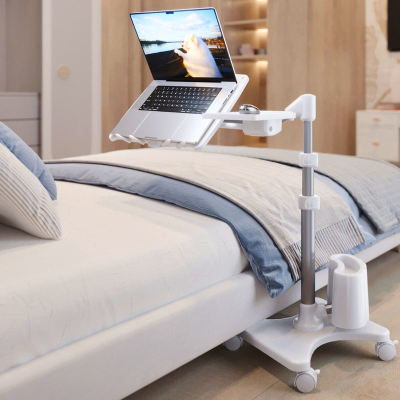 Load image into Gallery viewer, REFURBISHED LEVO G2 Deluxe Rolling Laptop Stand WITH Mouse Tray 33801