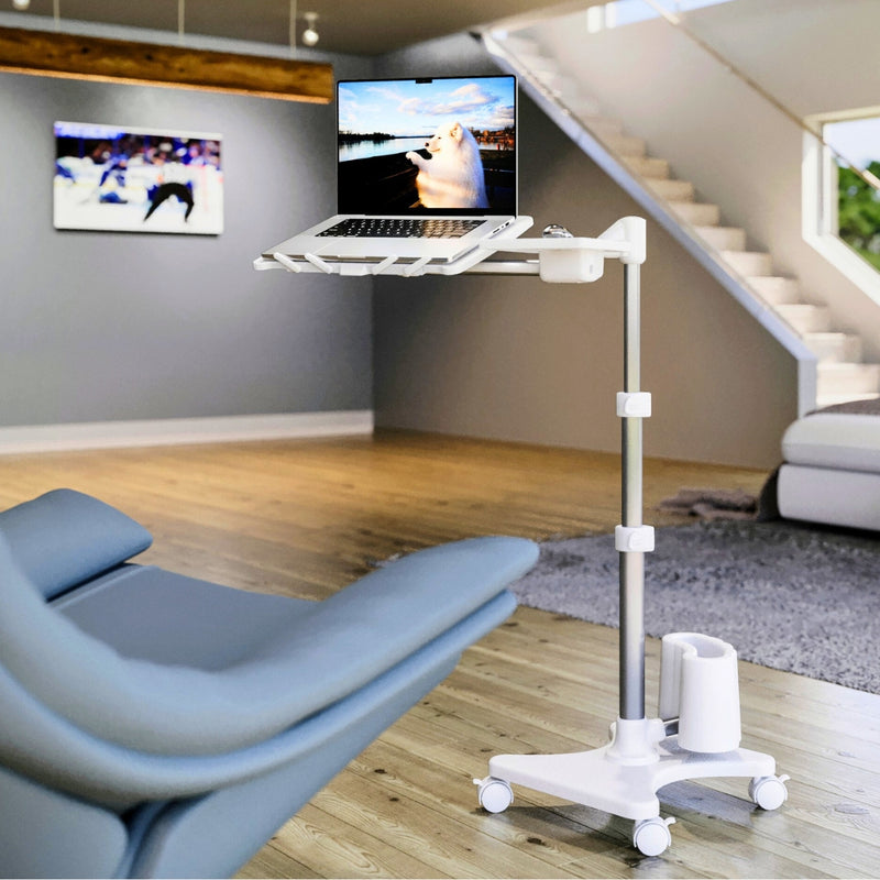 Load image into Gallery viewer, REFURBISHED LEVO G2 Deluxe Rolling Laptop Stand WITH Mouse Tray 33801