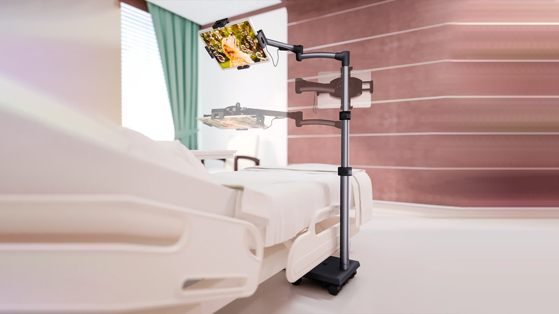 Load image into Gallery viewer, Rolling Tablet Stand For Hospital Bed
