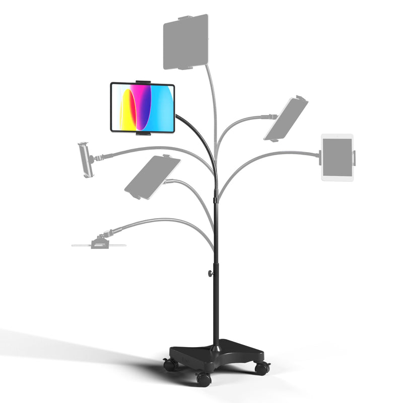 Load image into Gallery viewer, NEW - LEVO Gooseneck Tablet Floor Stand WITH Casters
