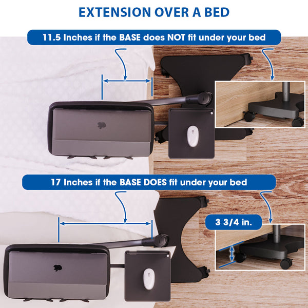 LEVO G2 Rolling Laptop Workstation Stand Levō