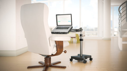REFURBISHED LEVO G2 Deluxe Rolling Laptop Stand WITH Mouse Tray