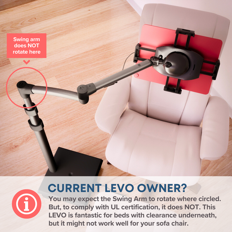 Load image into Gallery viewer, LEVO G2 Commercial Tablet Cart / Stand with 60 Watt USB-C Charging Port
