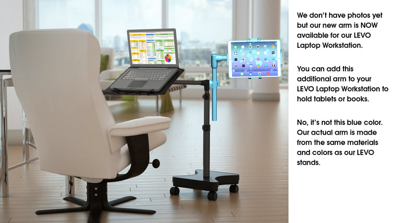 Load image into Gallery viewer, REFURBISHED LEVO Second Arm for 33761 - Holds Tablets on SOME of our Laptop Stands
