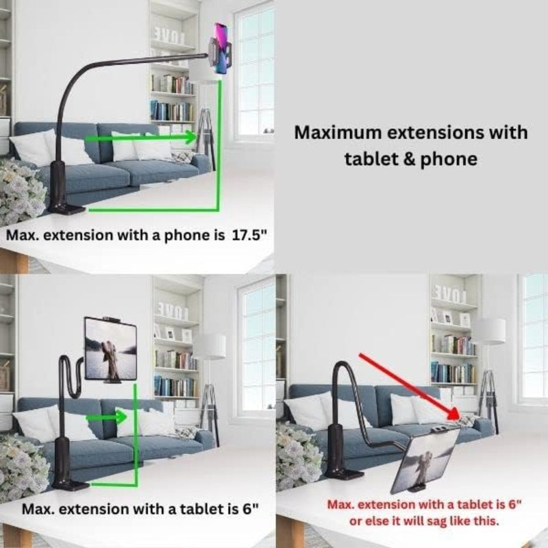 Load image into Gallery viewer, LEVO Clamping Gooseneck Tablet Holder – Phone and Tablet Mount
