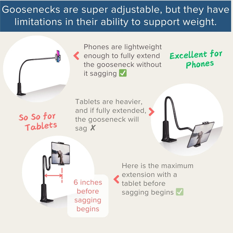 Load image into Gallery viewer, LEVO Clamp-on Gooseneck Tablet Holder – Phone and Tablet Mount
