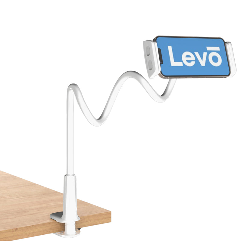 Load image into Gallery viewer, LEVO Clamp-on Gooseneck Tablet Holder – Phone and Tablet Mount
