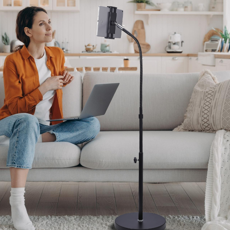 Load image into Gallery viewer, BASIC LEVO Gooseneck Tablet Floor Stand WITHOUT Casters
