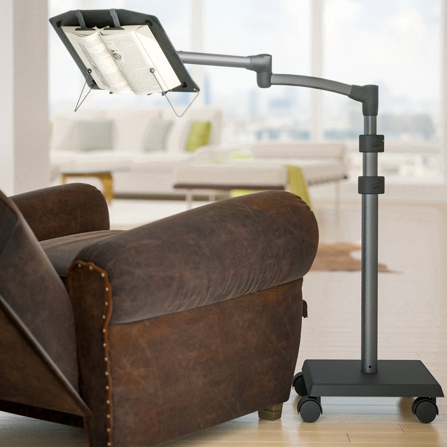 LEVO G2 Book Holder Floor Stand | Laptop, tablet, book floor stands