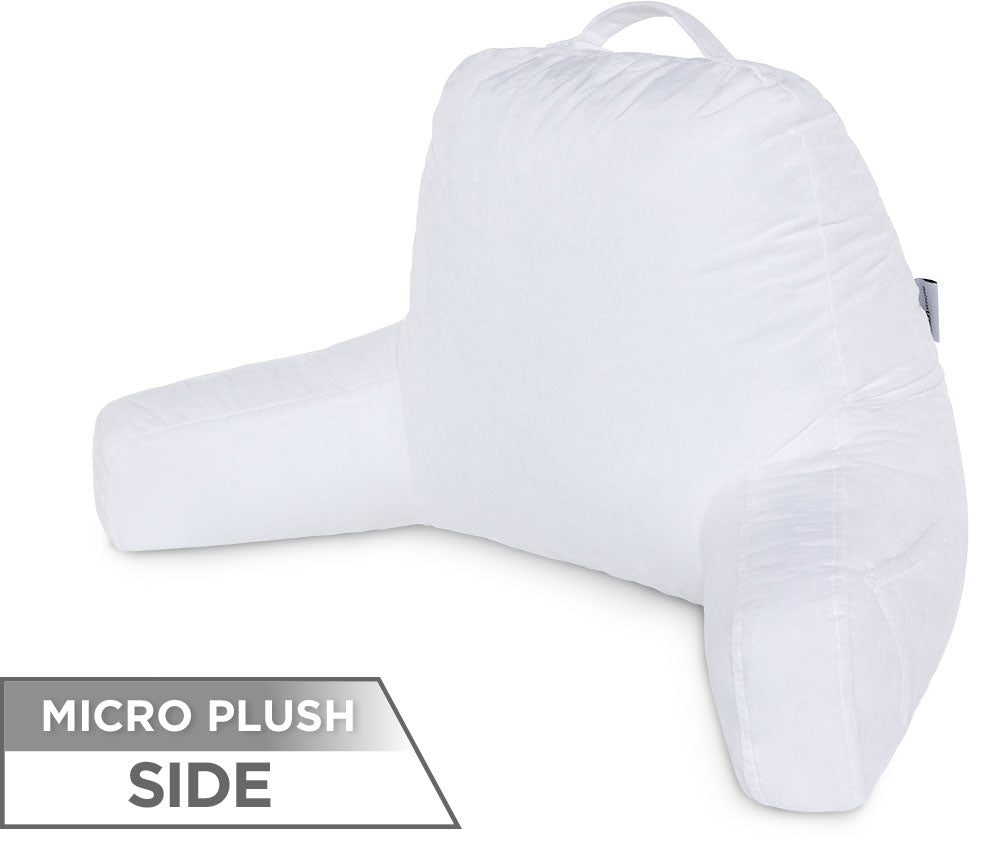 Husband Pillow Aspen Edition Backrest Pillow with Arms & Two-Sided Reversible Fabric - Size Standard