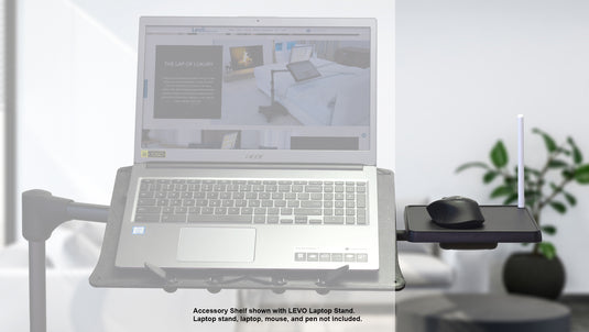 Accessory Shelf / Mouse Tray - for LEVO Rolling Laptop Workstation Plus