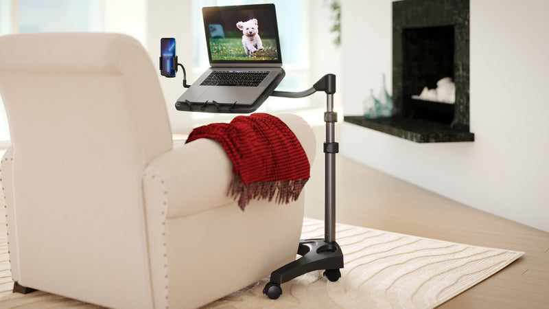 Load image into Gallery viewer, LEVO G2 V16 Rolling Laptop Workstation Stand Cart - WITH MOUSE TRAY
