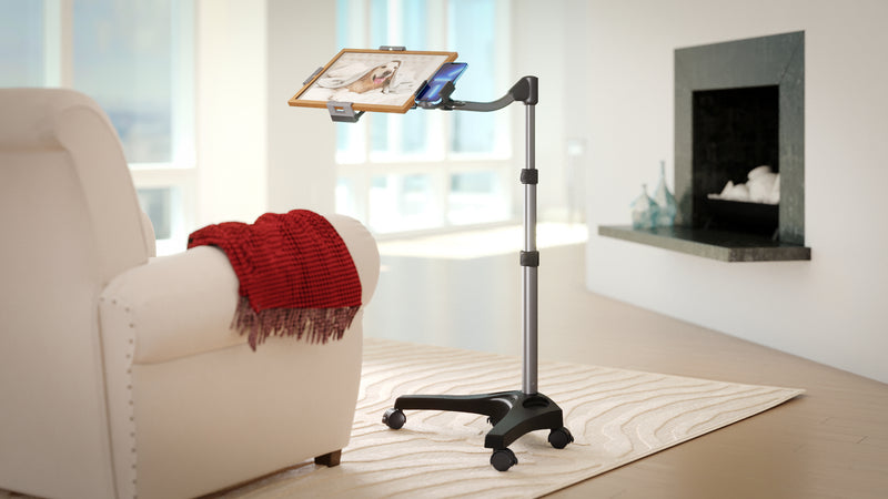 Load image into Gallery viewer, LEVO G2 V16 Rolling Tablet Stand Cart For Most Tablets &amp; Cases
